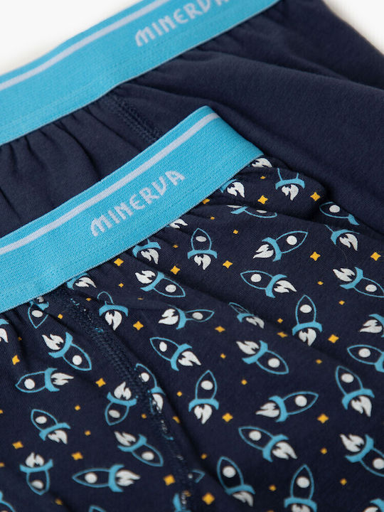 Minerva Rockets Kids' Set with Boxers Blue 2pcs