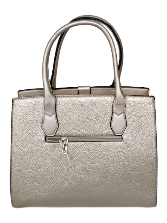 Leather Women's Bag Tote Handbag Beige