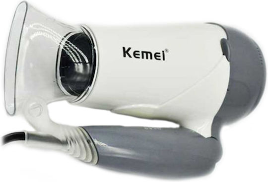 Kemei Travel Hair Dryer 1200W KM-6823 White / Black