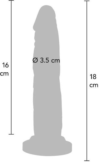 ToyJoy Get Real Dong Glass Dildo With Suction Cup Black 18cm