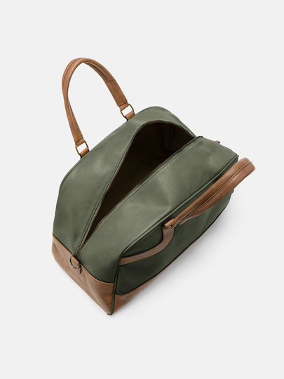 Herling Research Reisetasche Grün aus Künstliches Leder B48cm