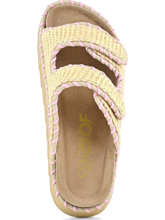 Women's Flat Sandals in Beige Color