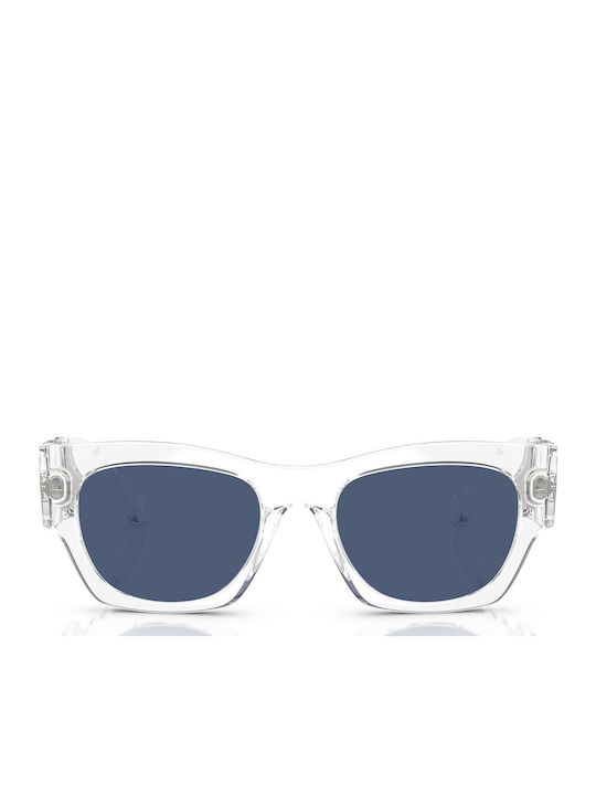 Versace Sunglasses Transparent with Acetate Frame & Blue Lens