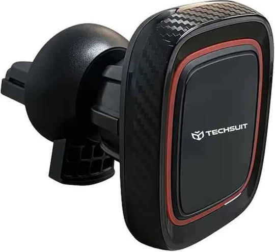 Techsuit Поставка за Мобилен Телефон за Кола с магнит Черна