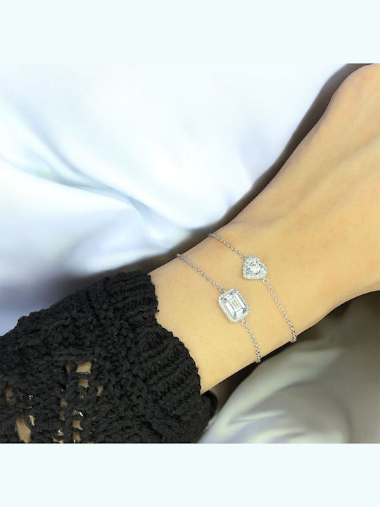 Breeze Damen Armband aus Silber mit Zirkon 19cm