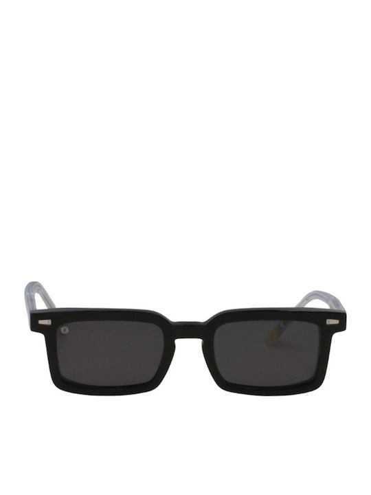 Kyme Sunglasses Μαύρα with Acetate Frame & Black Lens
