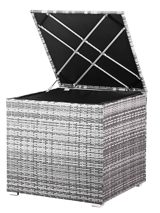 Casaria Outdoor Storage Box 318lt Gray L75xW75xH70cm Casaria Outdoor Storage Box 318lt Gray L75xW75xH70cm