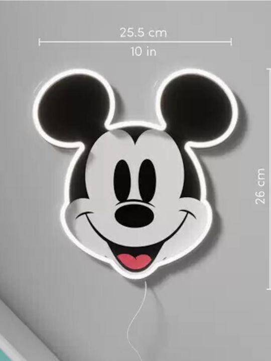 Yellowpop Disney Mickey Gesicht Wandlampe mit Aufdruck