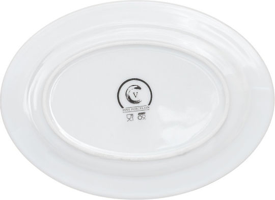 Fine Teller Untiefe Oval aus Porzellan Weiß 20cm Fine Teller Untiefe Oval aus Porzellan Weiß 20cm