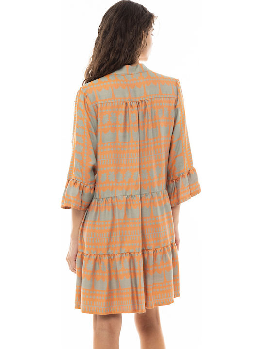 Pink Label Женско Кафтан Плажно облекло Orange