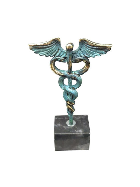Bronze Statue of Rod of Asclepius