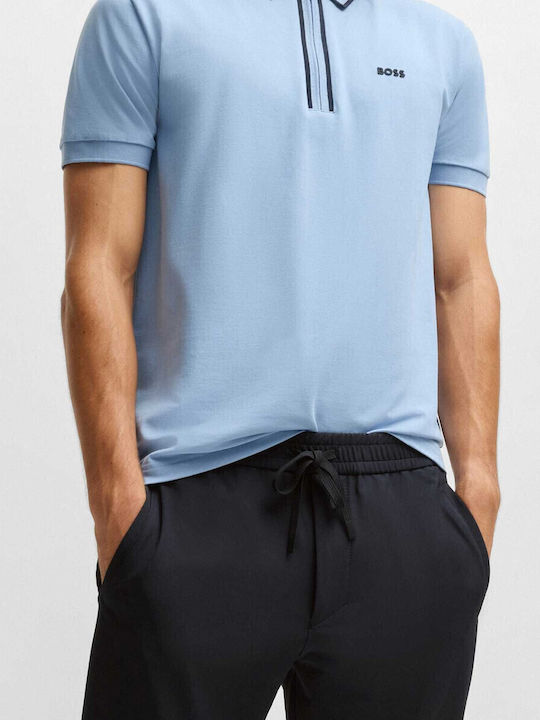 Trousers Chino Elastic in Tapered Line Blue