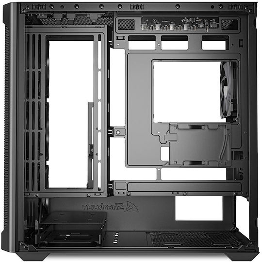 Sharkoon MK4W RGB Strip Gaming Midi Tower Computer Case with Side Window Black