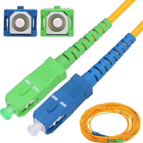 Extralink Cablu De Rețea Fibră Optică SC/APC-SC/UPC 3m Galben