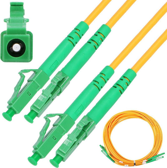 Extralink Καλώδιο Οπτικής Ίνας LC/APC-LC/APC 3m Κίτρινο