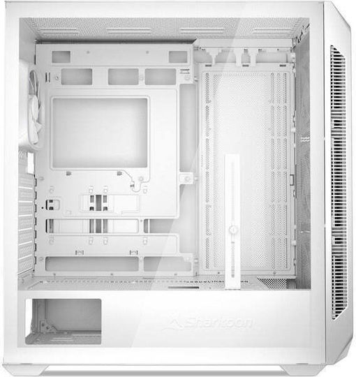 Sharkoon AK5G RGB Gaming Midi Tower Computer Case with Side Window White