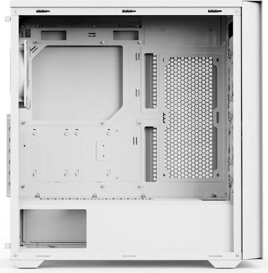 Aerocool D502A V1 Гейминг Midi Tower Компютърна кутия със страничен прозорец Бял