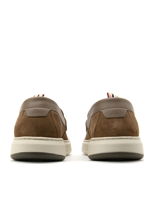 Suede Ανδρικά Loafers σε Καφέ Χρώμα