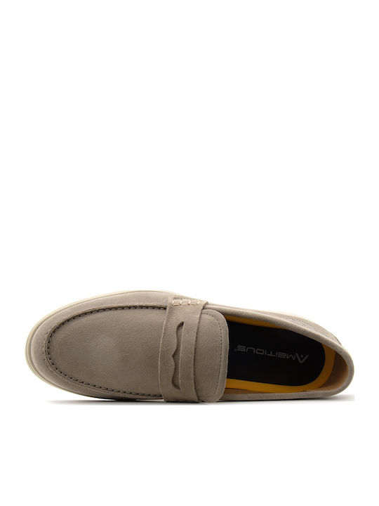 Suede Ανδρικά Loafers σε Μπεζ Χρώμα