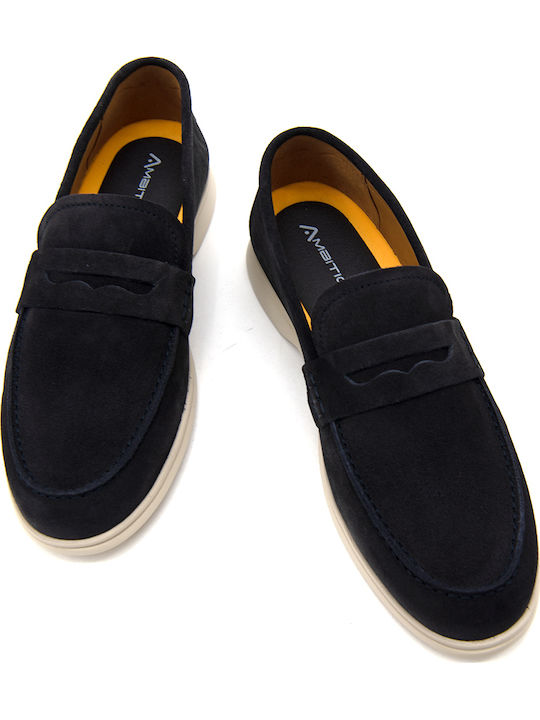 Suede Ανδρικά Loafers σε Μπλε Χρώμα