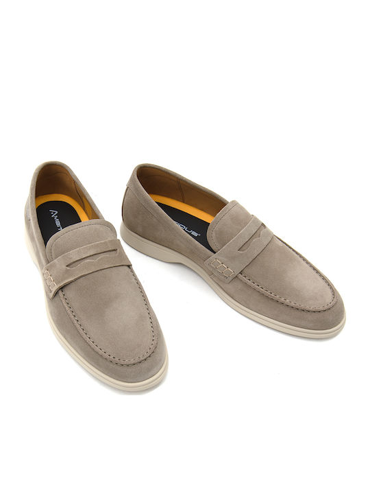 Suede Ανδρικά Loafers σε Μπεζ Χρώμα
