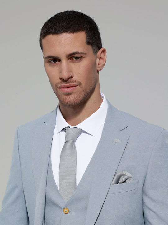 Men's Suit with Vest Sky Blue