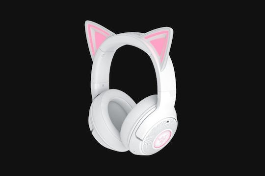 Razer Kraken Kitty V2 BT Ασύρματο Over Ear Gaming Headset με σύνδεση Bluetooth Λευκό