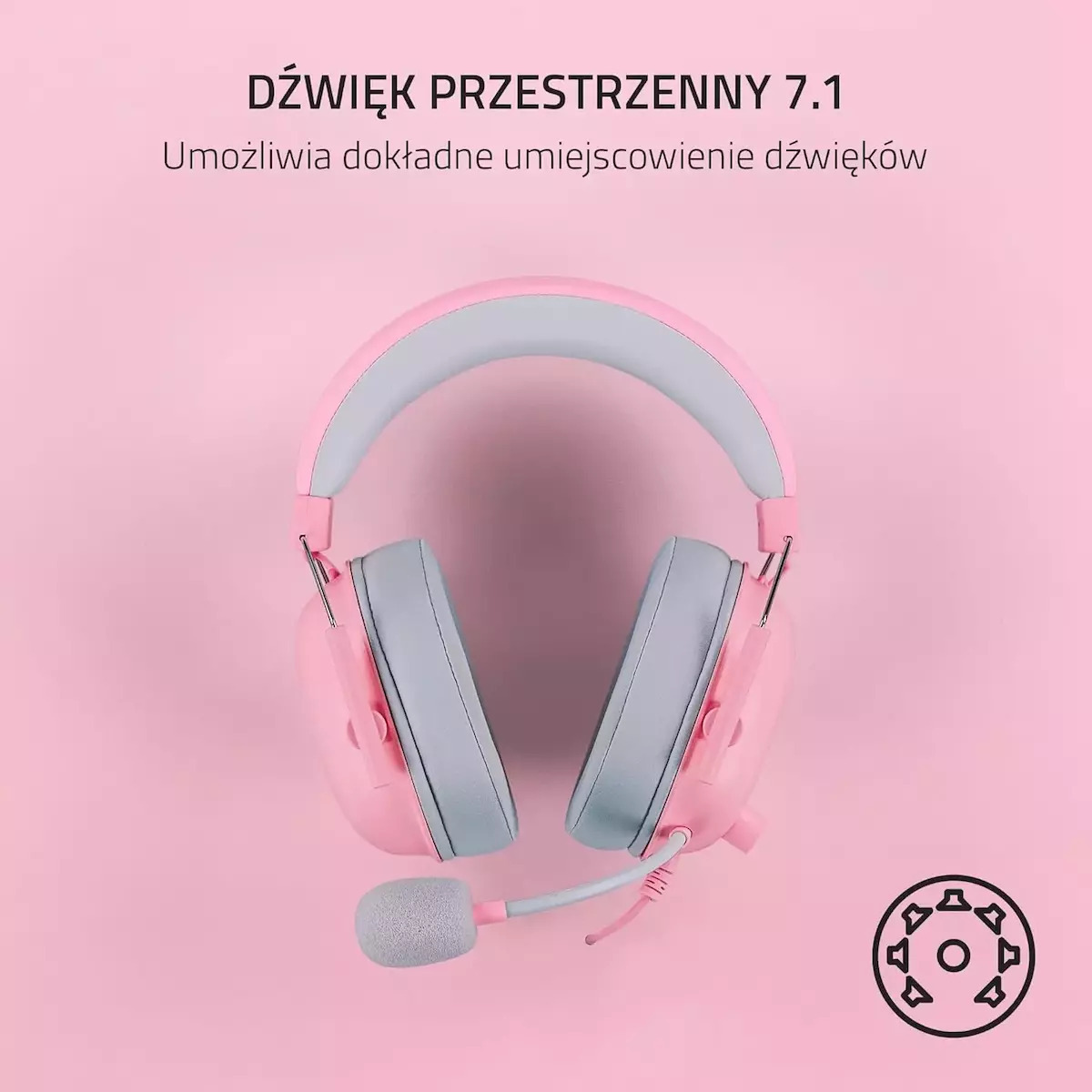 Razer BlackShark V2 X Over Ear Gaming Headset cu conexiune 3,5mm