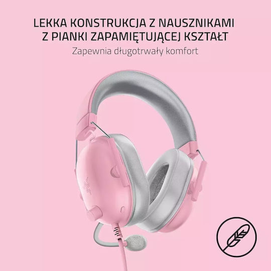 Razer BlackShark V2 X For Playstation Over Ear Gaming Headset with 3.5mm Connectivity Quartz for PS5 / PS4 / Nintendo Switch / PC / XBOX / Nintendo Switch 2