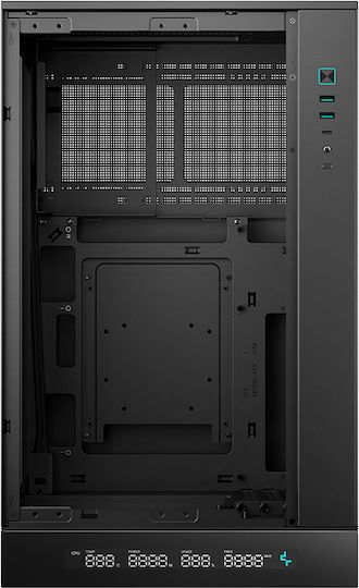 Deepcool CH270 Digital Геймърска Мини Кула Компютърна Кутия с Страничен Прозорец Черен