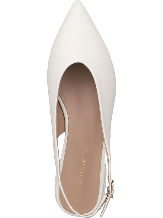 Pumps mit Riemchen Weiß