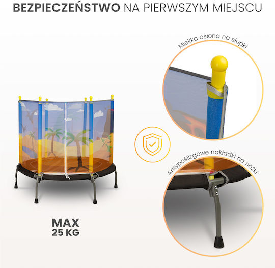 Toyz Τραμπολίνο Παιδικό Διαμέτρου 112εκ. με Προστατευτικό Δίχτυ