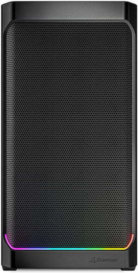 Sharkoon MK4 RGB Strip Gaming Midi Tower Κουτί Υπολογιστή με Πλαϊνό Παράθυρο Μαύρο