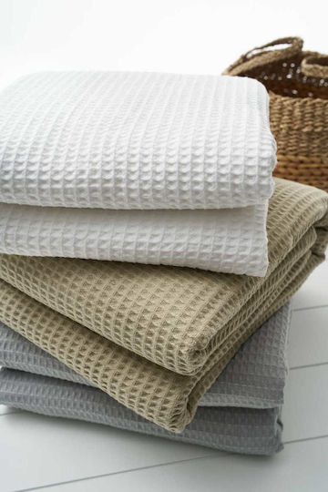 Vesta Home Pique Blanket Single 170x250cm Light Gray