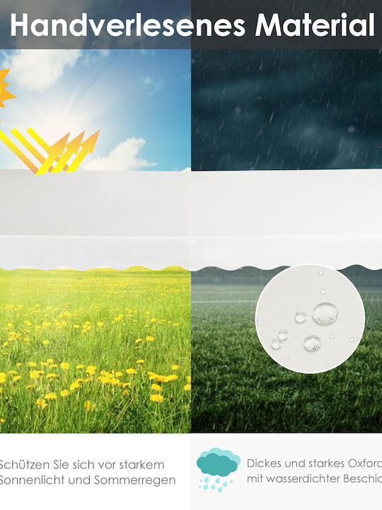 Costway Τέντα Βεράντας με Led Μπεζ 3x1.2m