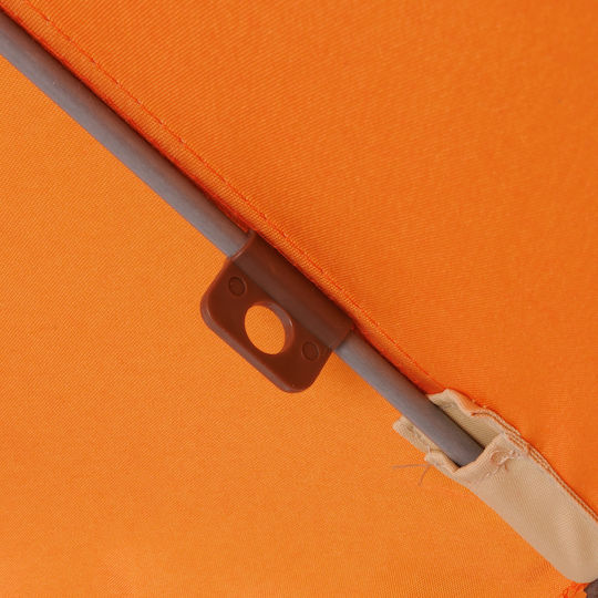Escape Folding Beach Umbrella Aluminum Diameter 2.2m with UV Protection and Air Vent Orange