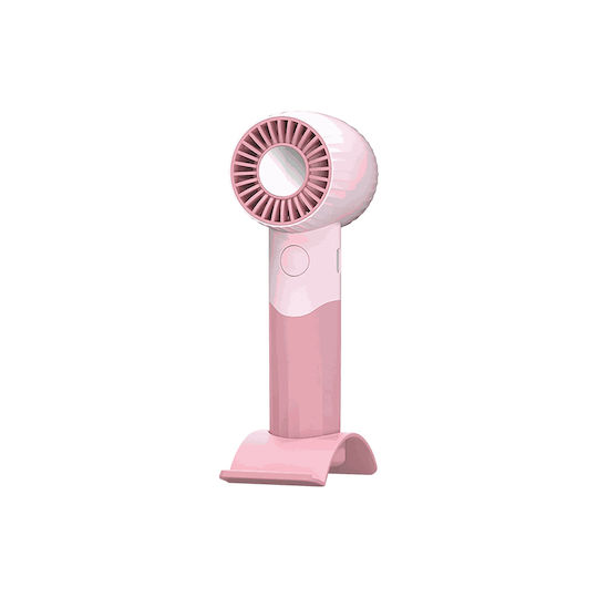 Mayou Handheld Fan USB Bladeless Pink