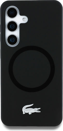 Lacoste Croc Logo Back Cover Σιλικόνης Ασημί (Galaxy S25)