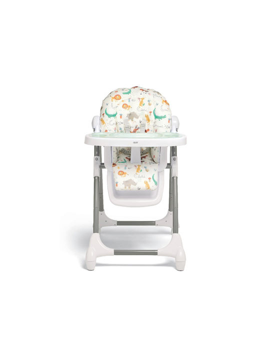 Mamas & Papas Snax Jungle Alphabet Αναδιπλούμενο Καρεκλάκι Φαγητού Λευκό