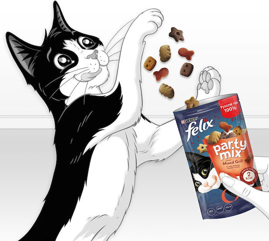 Felix Katzenleckerlis mit Huhn / Lachs für Erwachsene Katzen 60gr