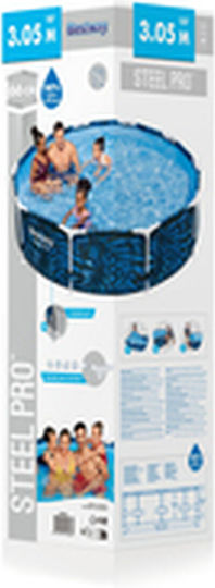 Bestway Runde Schwimmbecken 4062l mit Metallic-Rahmen 305x66cm Blau