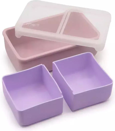 Melii Kids' Food Container made of Silicone 0.7lt Pink