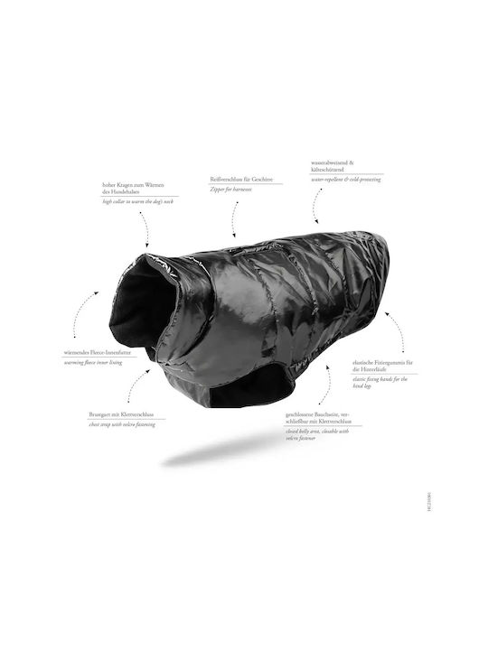 Hunter Hundemantel Wasserdicht / Winddicht Rot mit Rückenlänge 78 cm.