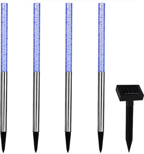 Monzana Set of 4 Solar Lights with Blue Light