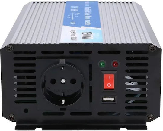 Extralink Inverter für Autos Modifizierte Sinuswelle 1500W zur Umwandlung von 12V DC in 230V AC mit 1xUSB