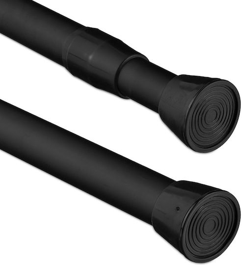 Bară telescopică din oțel inoxidabil Relaxdays Dimensiuni 110-200 cm Negru