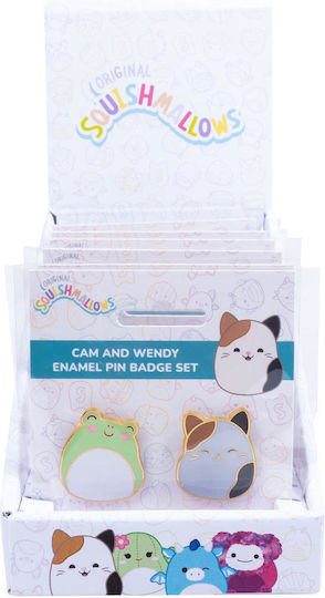 Fizz Squishmallows Cam & Wendy Pin Badges X 2 Cdu 350122