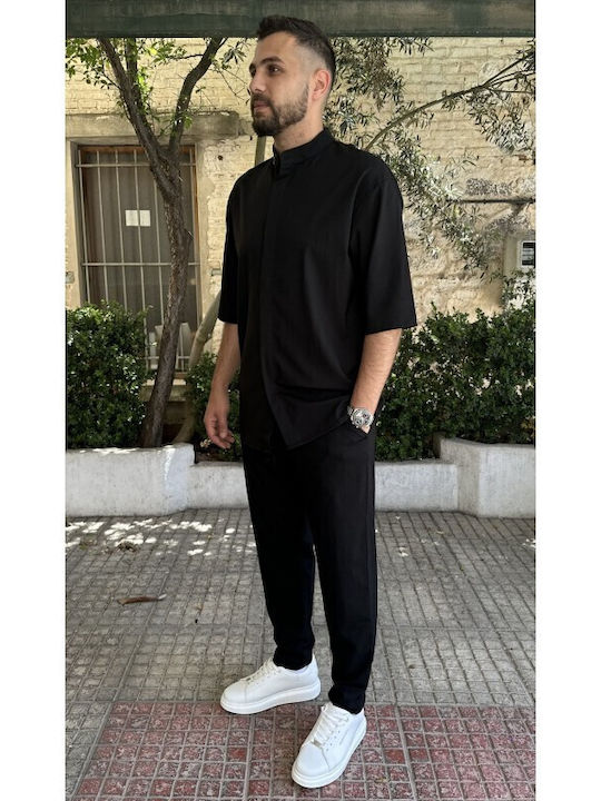 Shirt Kurzärmlig Hemd Black