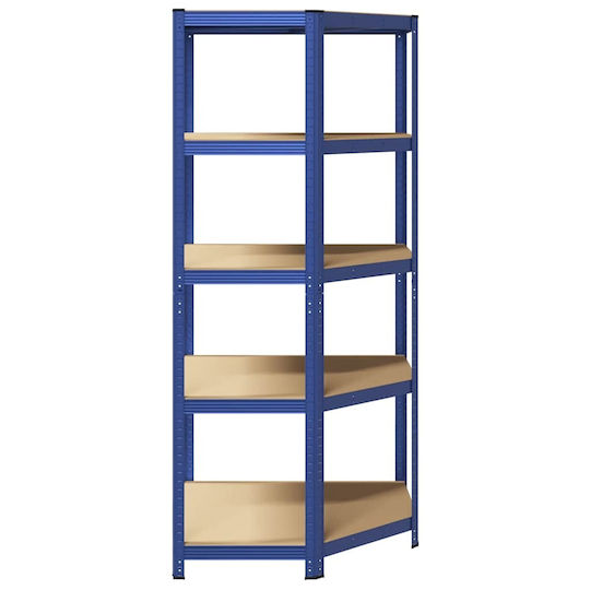 vidaXL Corner Dexion Shelf Galvanized 90x90x198cm with 5 Shelves Total Load Capacity 875kg