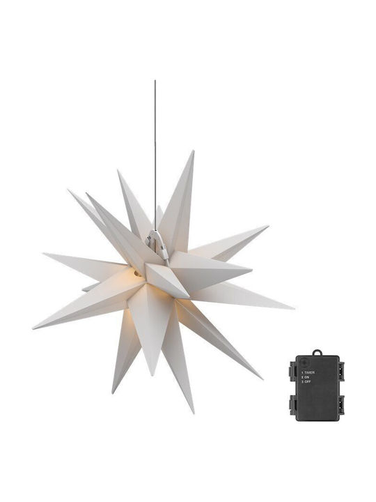 Goobay Plastic Illuminated Christmas Decorative Star 3x3x3cm 3pcs White